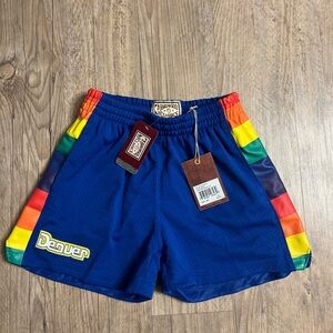 NWT Mitchell & Ness Denver Nuggets NBA Jump Shot Shorts Size XS
